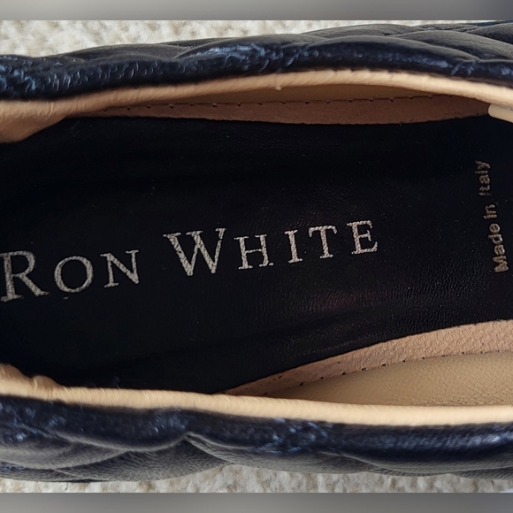 Ron White Italian Novella Quilted Sneaker Black & Silver Size 38 (US 7-7.5) - Picture 12 of 12